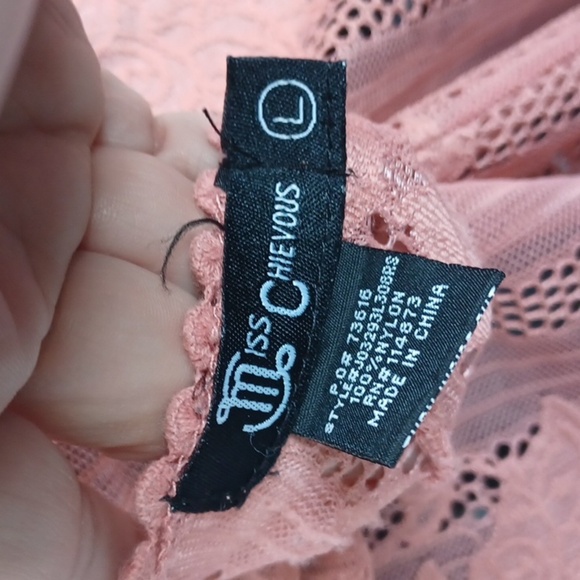 Miss Chievous Dusty Rose Open Long Wrap  Size Large - Picture 7 of 8